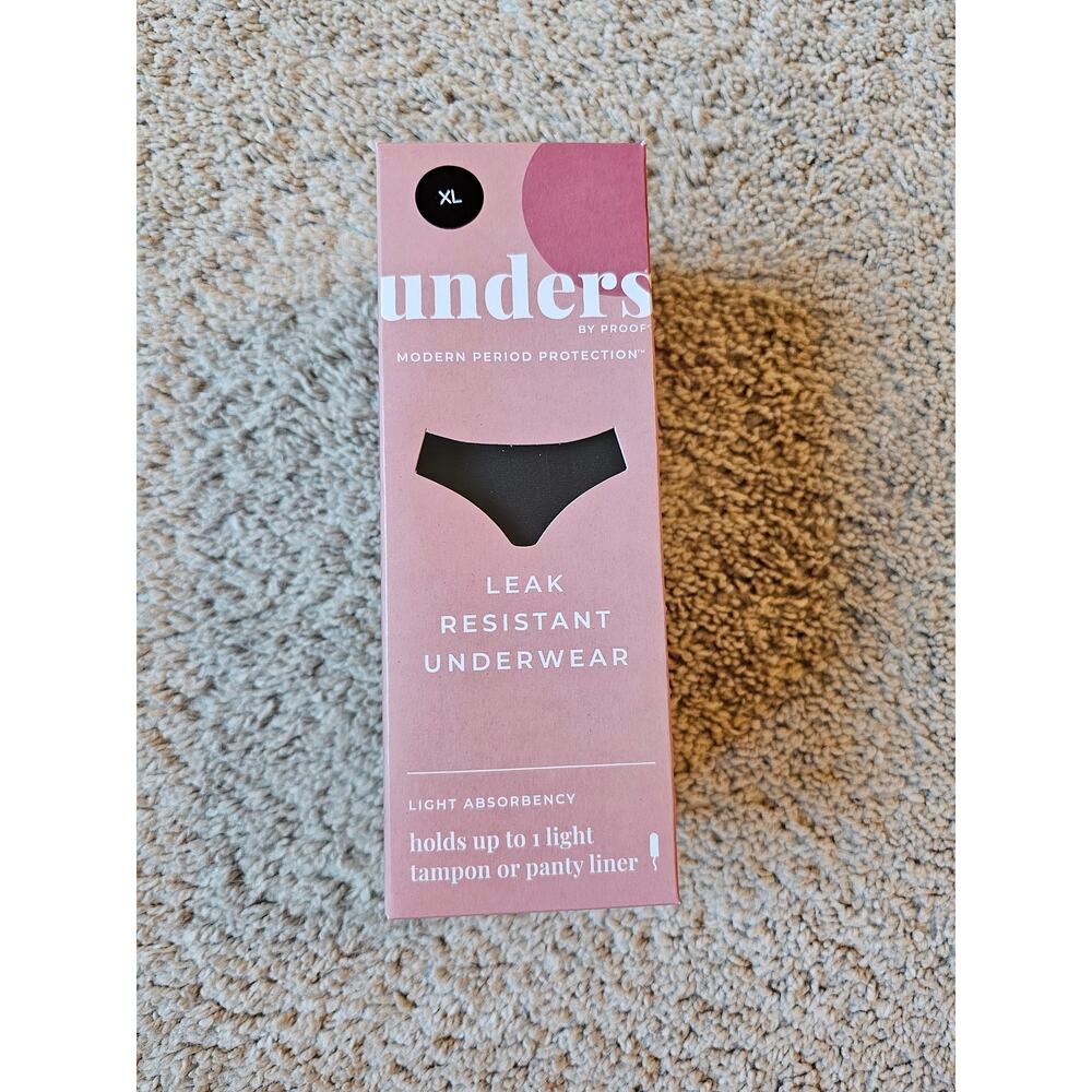 UNDERS By PROOF Period Underwear  Leak Proof Brief Light Absorbency Size XL